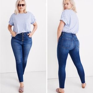 Madewell high rise skinny crop jeans